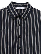 Camicia gessata per bambino Paolo Pecora Kids blu con colletto classico PP4028 BLU PAOLO PECORA KIDS 