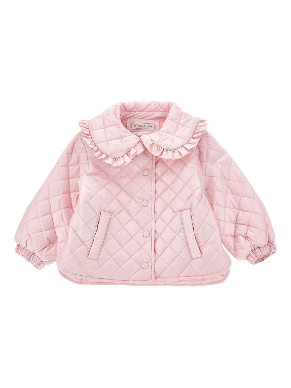 Giubbino per neonata Monnalisa rosa con design trapuntato 37G102 7027 0090 MONNALISA KIDS 