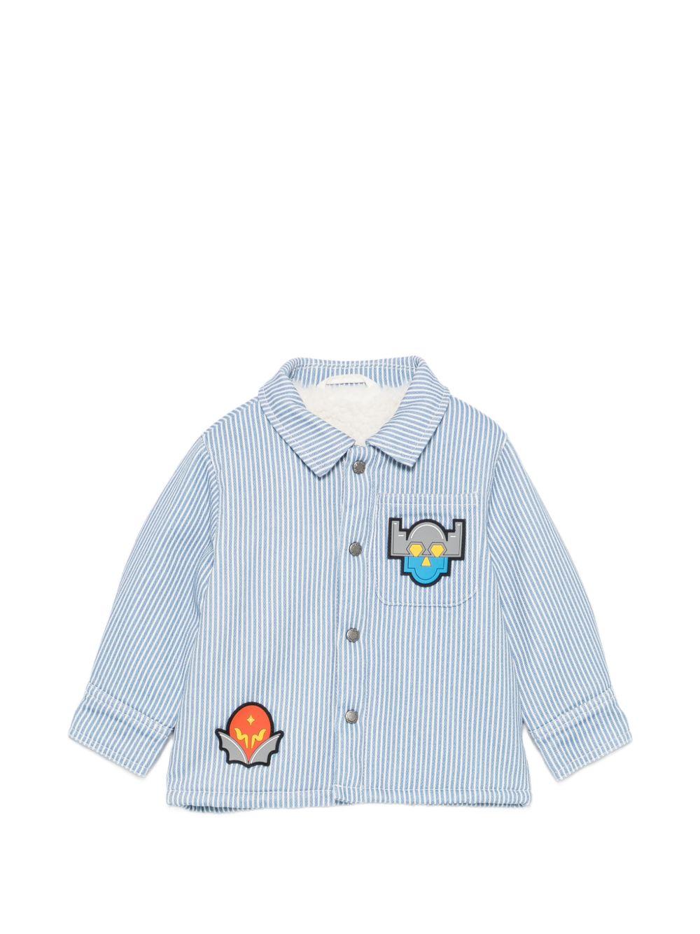 Camicia per neonato Stella McCartney Kids multicolore con design a righe TZ2327 Z3961 61A STELLA McCARTNEY KIDS 