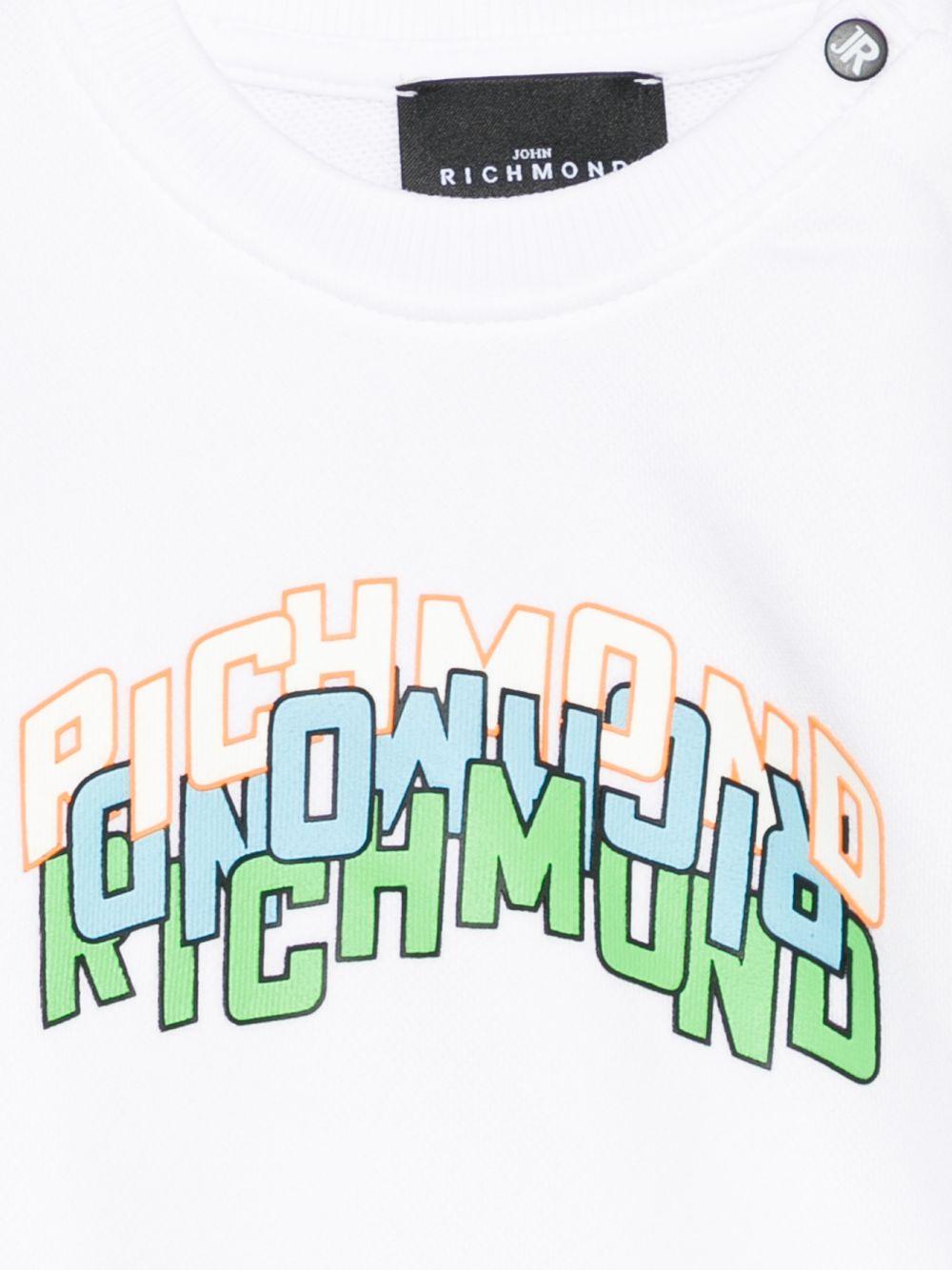 Felpa per neonato John Richmond Junior bianca con logo sul davanti RIP26102FE WHITE JOHN RICHMOND KIDS 