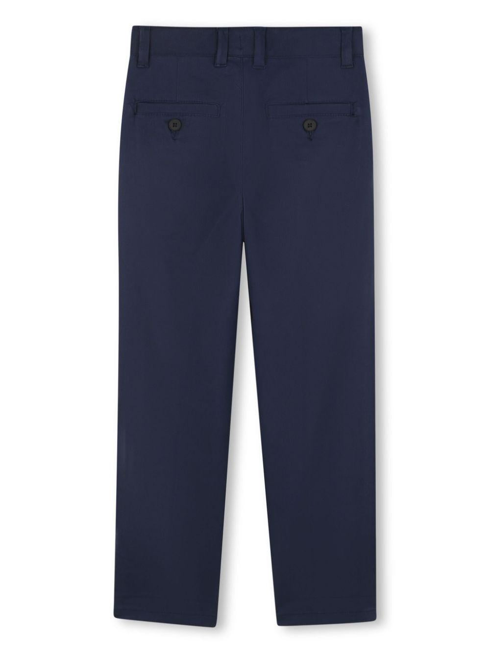Pantaloni con piega per bambino BOSS Kidswear blu con due tasche diagonali laterali J51978 849 BOSS KIDS 