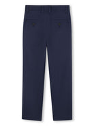 Pantaloni con piega per bambino BOSS Kidswear blu con due tasche diagonali laterali J51978 849 BOSS KIDS 