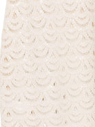 Top all' uncinetto MC2 Saint Barth bianco crema con decorazioni in paillettes RAA0001 01719L MC2 ST. BARTH 