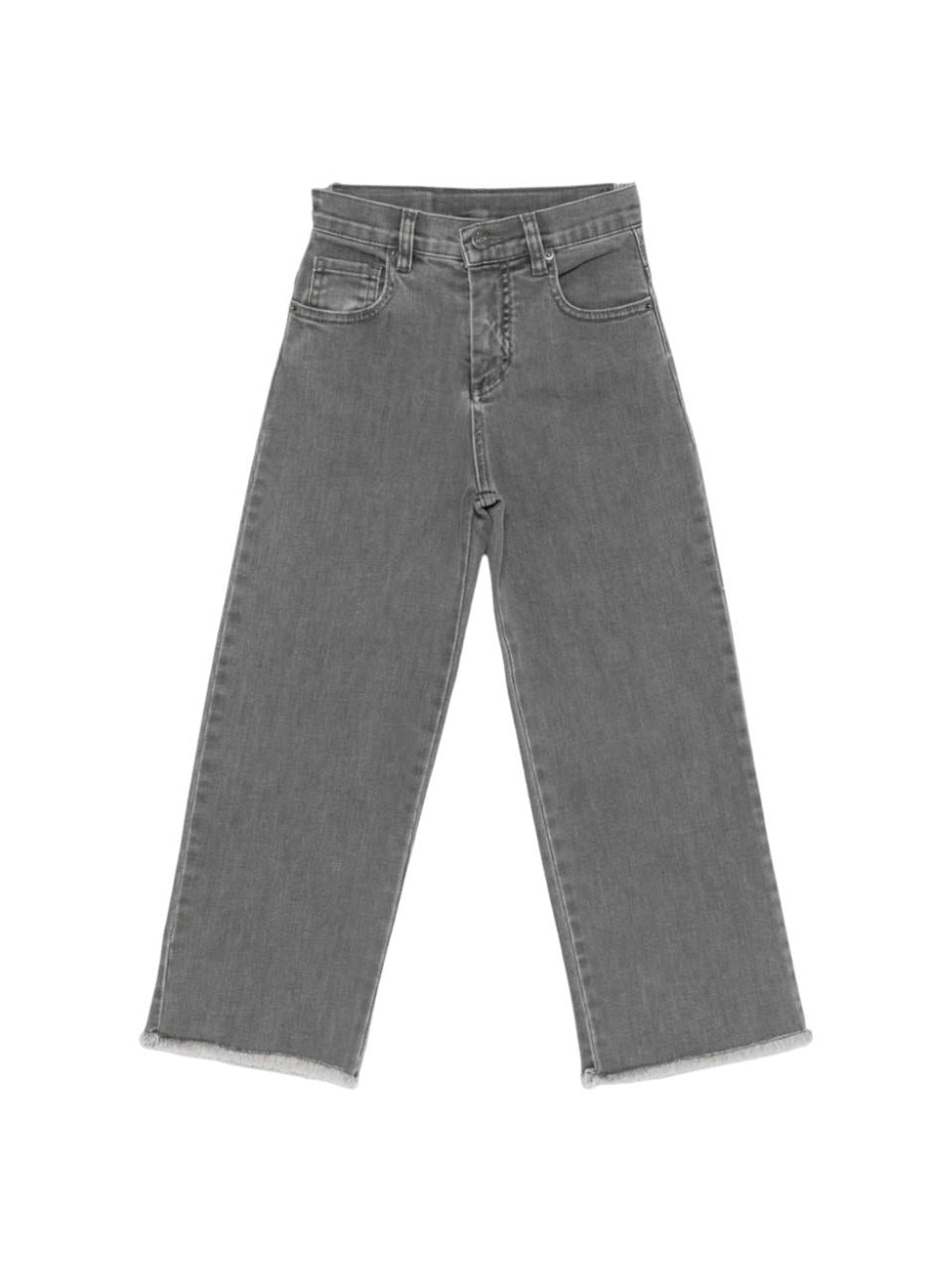 Jeans per bambina Douuod Kids grigi con orlo sfrangiato DX6P50 Z2869 916 DOUUOD KIDS 
