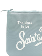 Pochette Aline MC2 Saint Barth azzurra con logo stampato sul davanti ALI0053 00160L MC2 ST. BARTH KIDS 