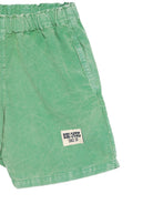 Shorts per bambino Bobo Choses verde con toppa con logo sul davanti B126AC066 311 BOBO CHOSES KIDS 