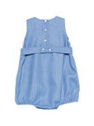 Tutina per neonato Mariella Ferrari azzurra con decorazione ricamata PLD4 054 MARIELLA FERRARI KIDS 