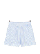 Shorts da donna MC2 Saint Barth azzurro con motivo a righe verticali MEA002 07571L MC2 ST. BARTH 
