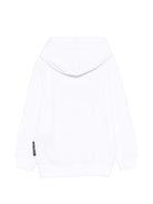 Felpa per bambini John Richmond Junior bianca con applicazione logo RBP26040FE WHITE JOHN RICHMOND KIDS 