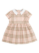 Abito Eadelle per neonata Burberry Kids rosa con motivo a quadri 8121224 C4170 BURBERRY KIDS 