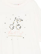 T-shirt per bambina Bonpoint bianco con logo ricamato S06GTSK00024 102 BONPOINT KIDS 