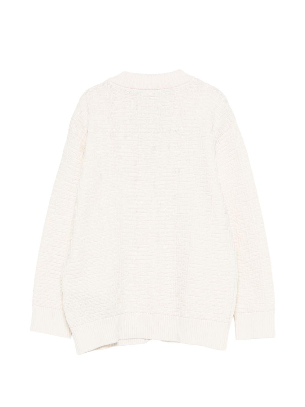Cardigan per bambino Balmain Kids bianco con bottoni color oro BY9P30 Z2164 102 BALMAIN KIDS 