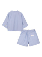 Shorts e camicia per bambina Givenchy Kids azzurro con motivo a righe H31131 V71 GIVENCHY KIDS 