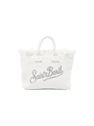 Borsa Vanity Mini MC2 Saint Barth bianca con logo sul davanti VAMI001 02571L MC2 ST. BARTH KIDS 