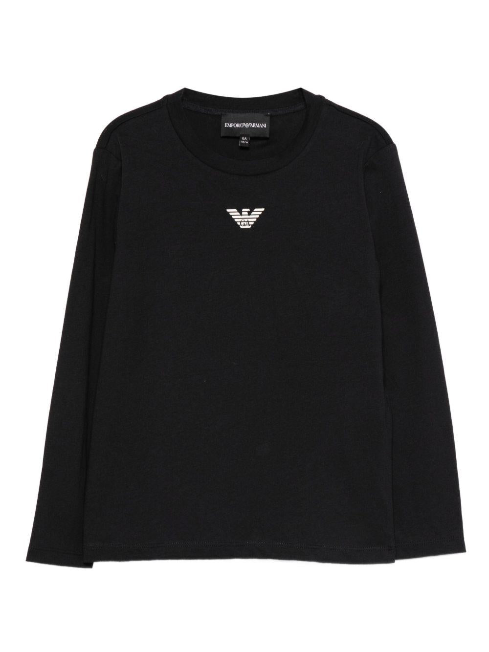 T-shirt a maniche lunghe Emporio Armani Kids bl navy con stampa logo EB000420 AF15013 MB250 EMPORIO ARMANI KIDS 