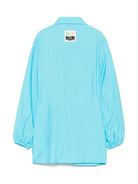 Abito per bambina MSGM Kids azzurro con dettaglio drappeggiato S5MSJGDR147 MS005 MSGM KIDS 