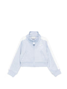 Felpa per bambina Stella McCartney Kids azzurra con dettaglio a righe TY4B40 Z3498 652 STELLA McCARTNEY KIDS 