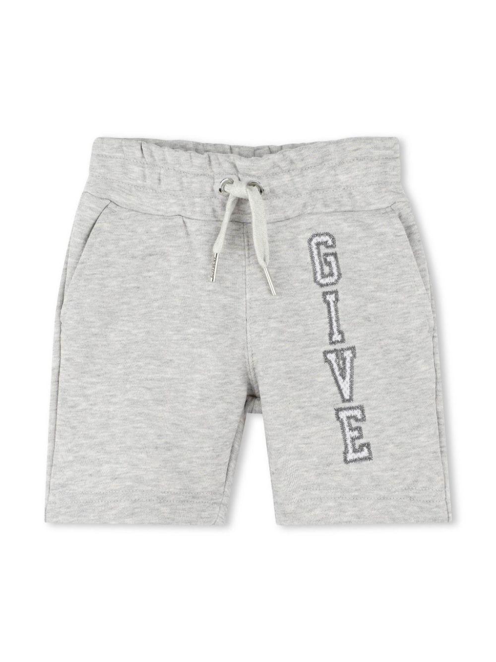Shorts con ricamo per neonato Givenchy Kids grigio con due tasche laterali H30635 A01 GIVENCHY KIDS 