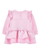 Abito per neonata Monnalisa rosa con stampa grafica sul davanti 39G900 7007 0090 MONNALISA KIDS 