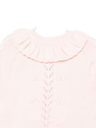 Maglione per neonata Louise Misha rosa con colletto arricciato FRC-W25-J0004 BLUSH LOUISE MISHA 