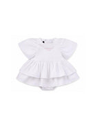 Abito per neonata Balmain Kids bianco con gonna a balze BYA011 P0562 100RS BALMAIN KIDS 