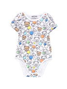 Body per neonato Moschino Kids bianco con stampa all-over MUT04JLAB5A 83680 MOSCHINO KIDS 