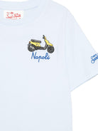 T-shirt per bambino MC2 Saint Barth Kids azzurra con dettaglio ricamato sul davanti POT0002 03321L MC2 ST. BARTH KIDS 