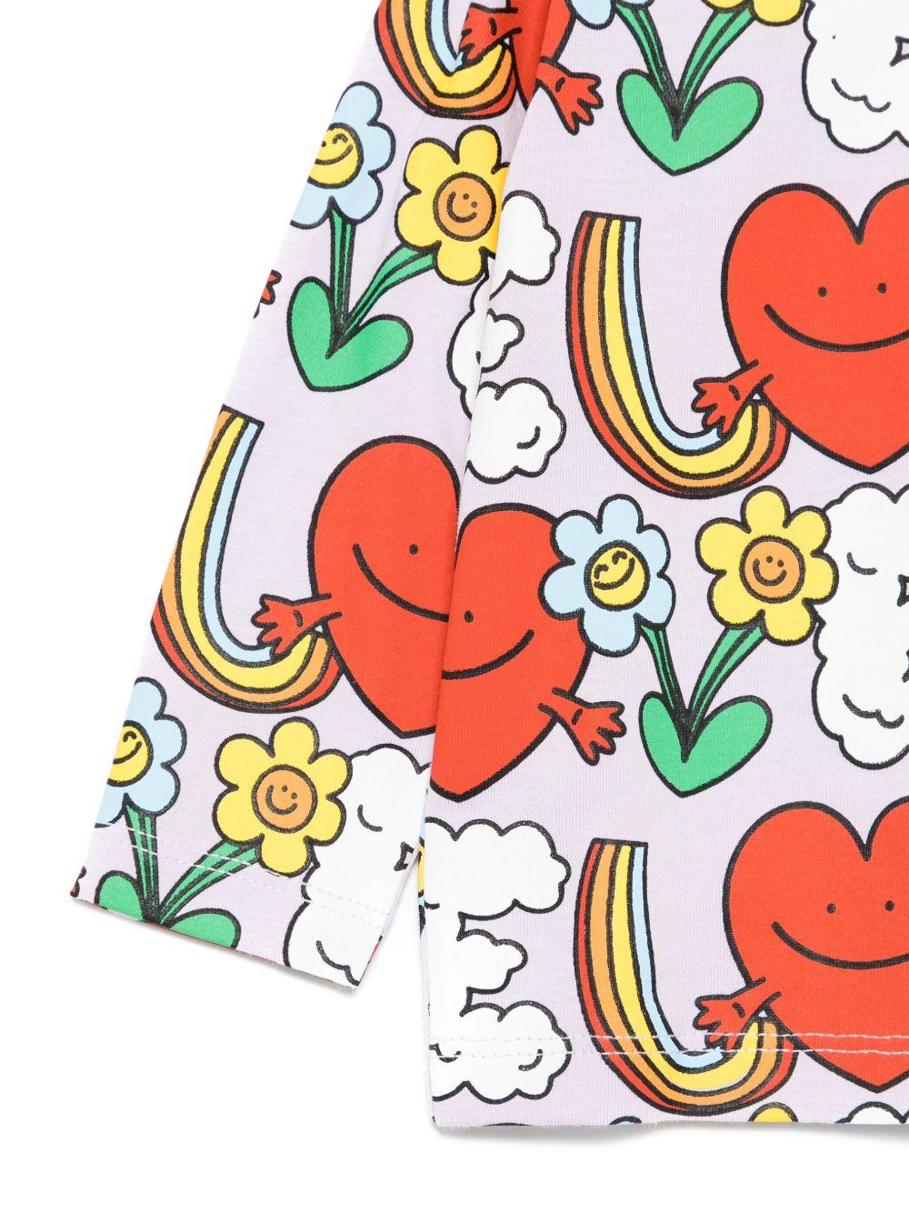 T-shirt per neonata Stella McCartney Kids lilla con stampa grafica TX8020 Z3194 522MC STELLA McCARTNEY KIDS 