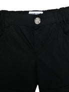 Shorts per neonato Moschino Kids neri con logo sul retro MNQ00RLLA10 60100 MOSCHINO KIDS 