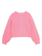 Cardigan per bambina Billieblush rosa con texture traforata U21911 499 BILLIEBLUSH KIDS 