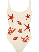 Costume intero da donna MC2 Saint Barth beige con motivo stelle marine LOR0001 01068L MC2 ST. BARTH 