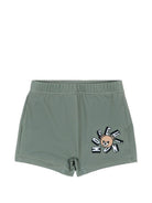 Costume per neonato Moschino Kids verde con stampa Teddy MXL006LKA11 30037 MOSCHINO KIDS 
