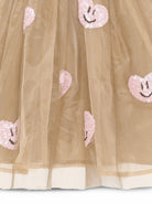 Abito per bambina Molo Kids beige con gonna in tulle con applicazioni 2W26E101 5732 MOLO KIDS 