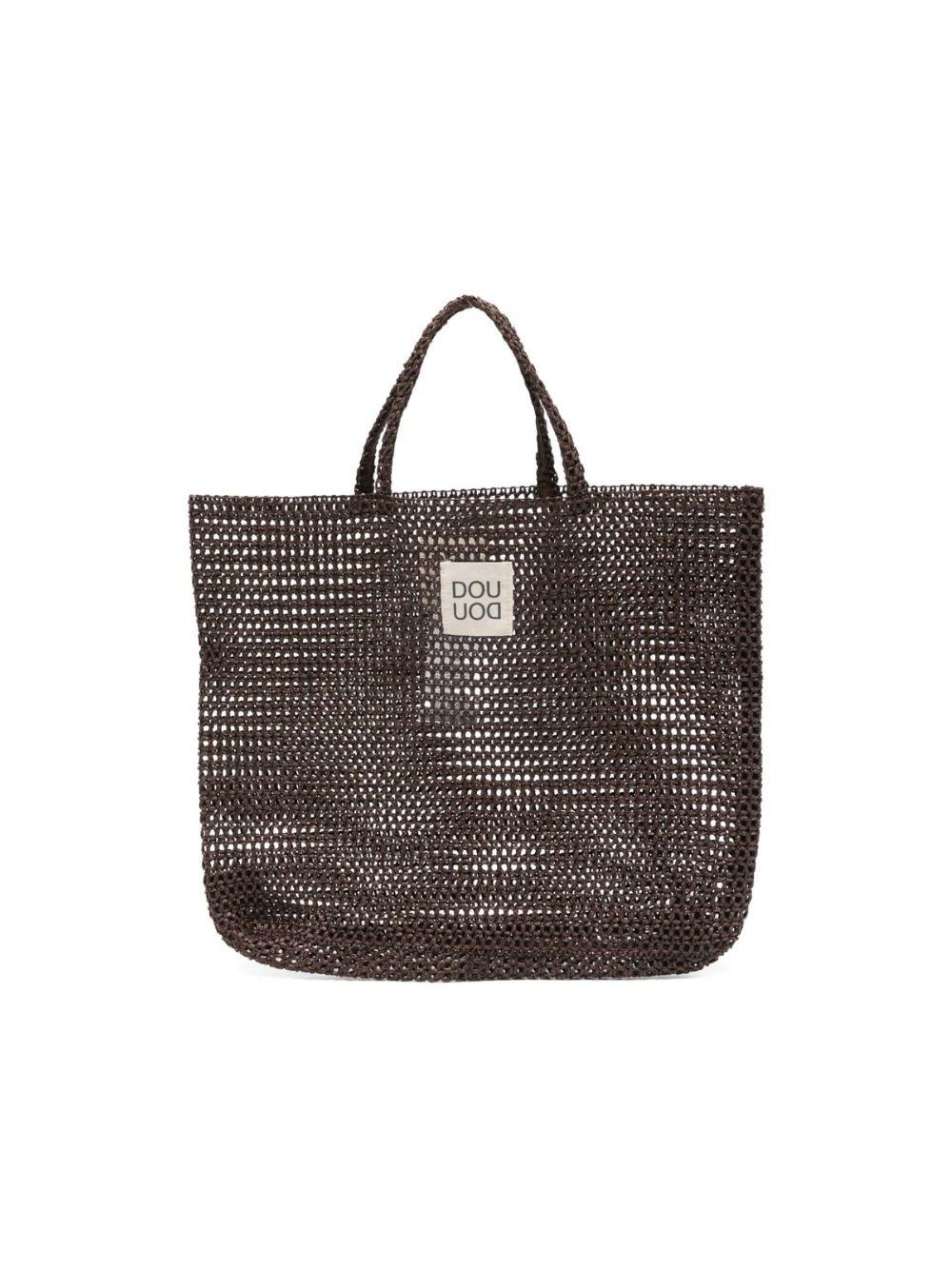 Borsa per bambina Douuod Kids marrone con texture intrecciata DY0A08 Z3929 334 DOUUOD KIDS 
