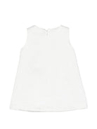 Abito per neonata Elisabetta Franchi La Mia Bambina bianco con applicazione floreale EGAB2330RA016 0004 ElISABETTA FRANCHI KIDS 