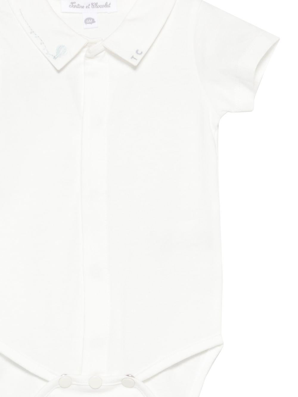 Body per neonati Tartine & Chocolat bianco con colletto ricamato CC11020 41 TArtine & Chocolat KIDS 