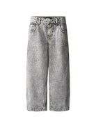 Jeans per bambino Molo Kids grigio con lavaggio acido 6W26I104 5959 MOLO KIDS 