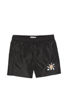 Costume per bambino Moschino Kids nero con logo sul davanti HUL01LLKA02 60100 MOSCHINO KIDS 