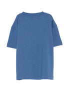 T-shirt per bambino Palm Angels Kids blu con stampa Teddy Bear PBAA003S26JER006 060 PALM ANGELS KIDS 