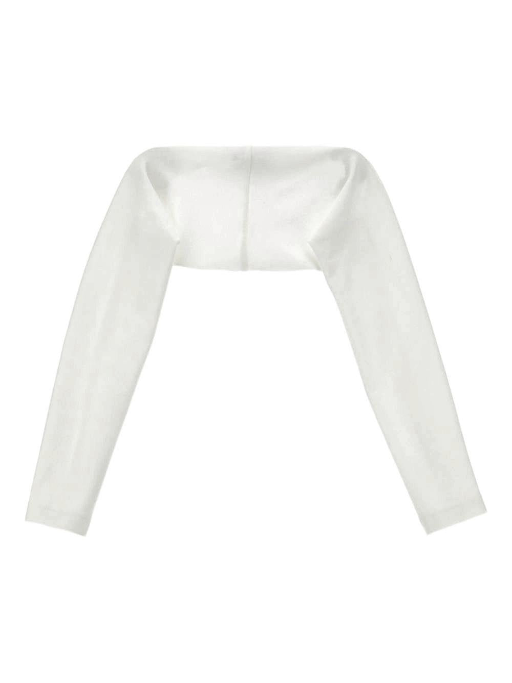 Coprispalle per bambina Monnalisa bianco a maniche lunghe 17G803 7204 0001 MONNALISA KIDS 