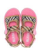 Sandali per bambina Burberry Kids rosa con design Vintage Check 8118435 A4507 BURBERRY KIDS 