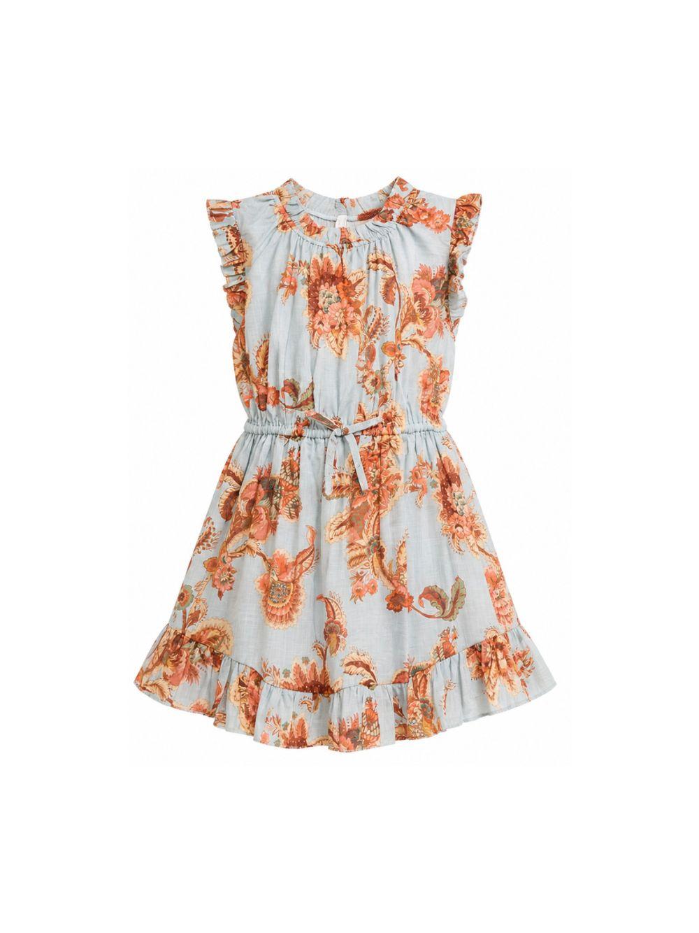 Tuta intera per bambina Zimmermann Kids azzurra con stampa floreale all-over 1897DS S261 ZIMMERMANN KIDS 