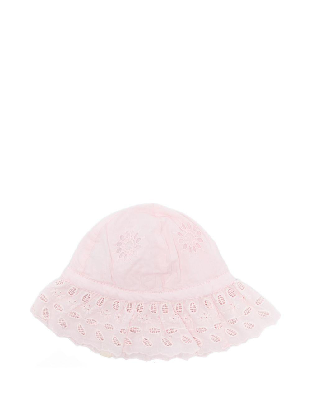 Cappello Eliana per neonata Louise Misha rosa con dettagli ricamati FAI-S26-S0156 PINK LOUISE MISHA KIDS 
