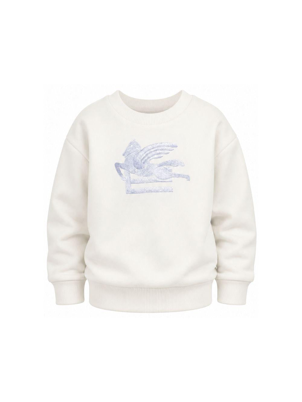 Felpa per bambino Etro Kids bianca con motivo Pegaso GZ4H10 Z3183 102 ETRO KIDS 