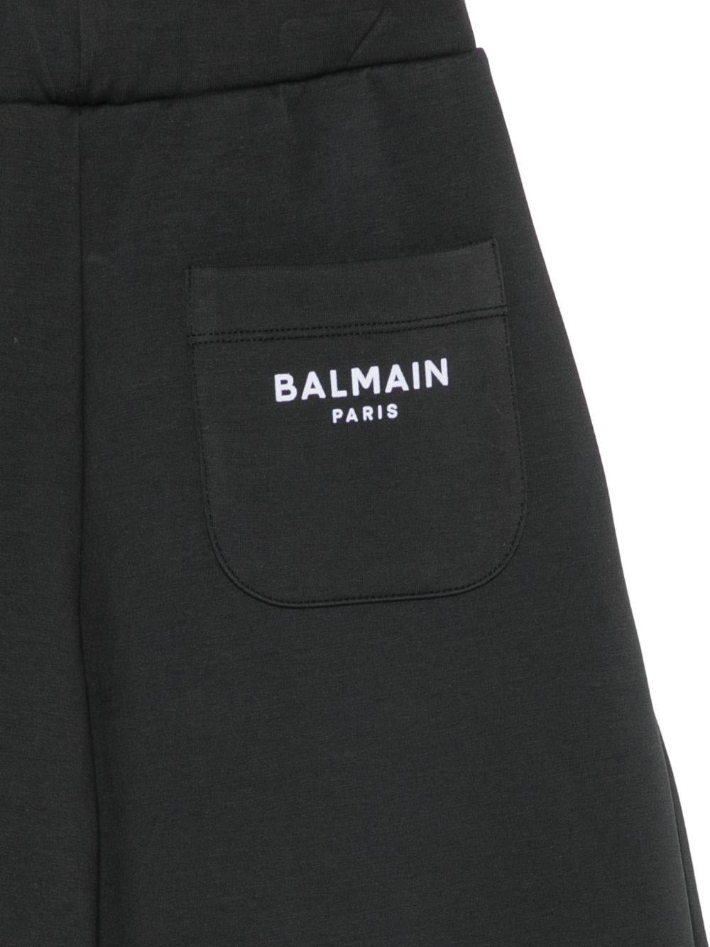 Pantaloni per bambina Balmain Kids neri con logo sul retro BZ6A80 Z3728 930BC BALMAIN KIDS 