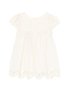 Abito Carmen per neonata Molo beige con dettagli ricamati 4S26E105 2444 MOLO KIDS 