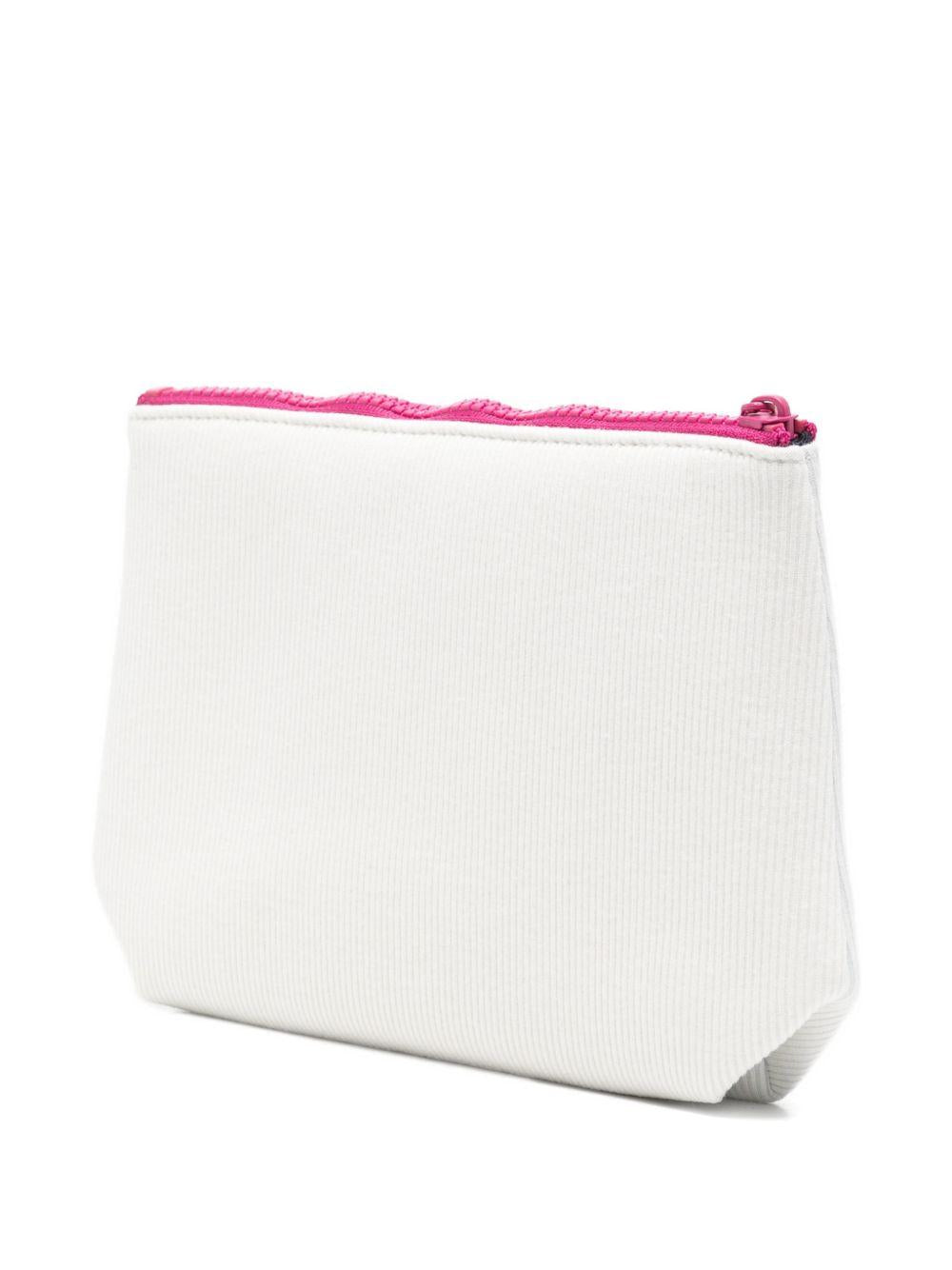 Pochette Aline MC2 Saint Barth bianca con applicazioni strass ALI0055 08543L MC2 ST. BARTH KIDS 