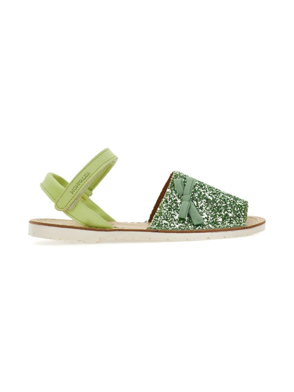 Sandali per bambina Monnalisa verdi con decorazione fiocco 87G003 7711 G020 MONNALISA KIDS 