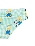 Slip da bagno per bambibno MC2 Saint Barth Kids verde con motivo a quadretti BIL0001 03641L MC2 ST. BARTH KIDS 