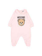 Tutina per neonata Moschino Kids rosa con stampa Teddy Bear MUY09OLCA40 50209 MOSCHINO KIDS 
